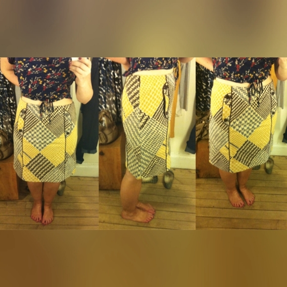(M)🌟Host Pick🌟🔥ANTHROPOLOGIE🌟🔥Mavae Plaid Velvet Skirt W14.5"×L20" - Picture 6 of 14